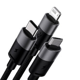 Baseus 3 in 1 USB-A to C+L+M Charing Cable 1.2M